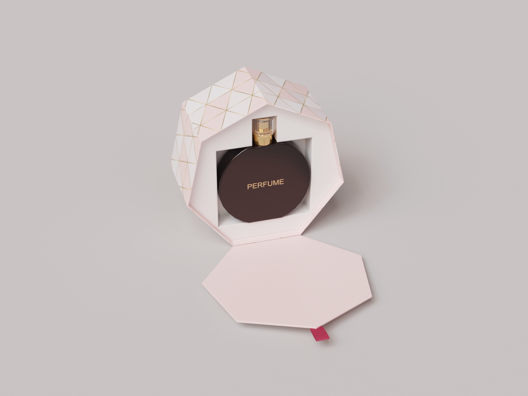 Hexagon box open view